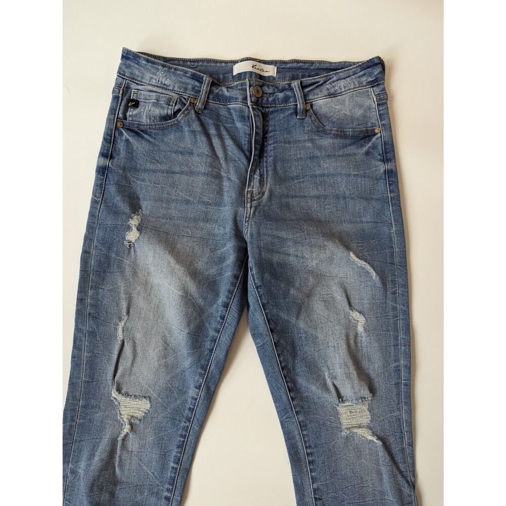 Kancan Jeans Size 30 Raw Hem Bottom Ripped Distressed High Rise - Picture 5 of 10